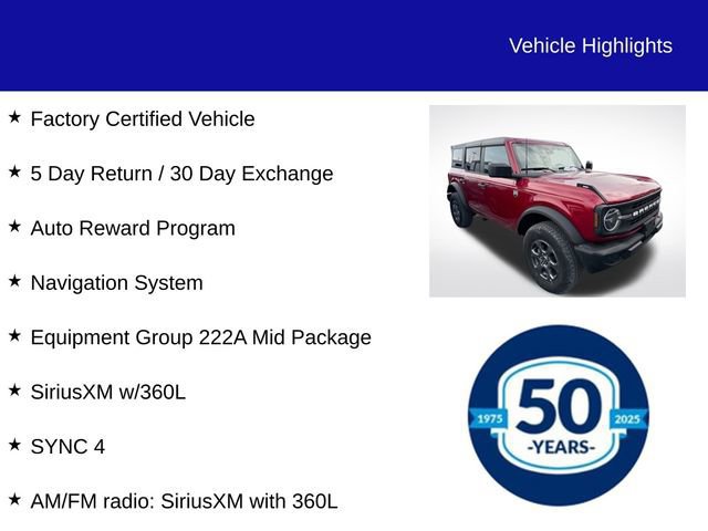 Certified 2025 Ford Bronco Big Bend image 9