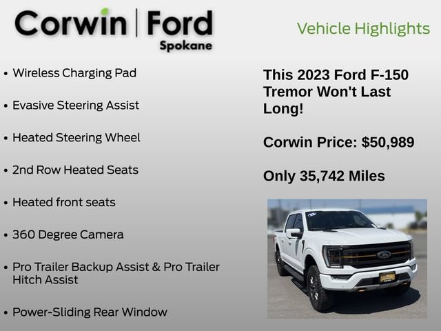 Certified 2023 Ford F150 Tremor w/ Equipment Group 402A High AWD/4WD image 31