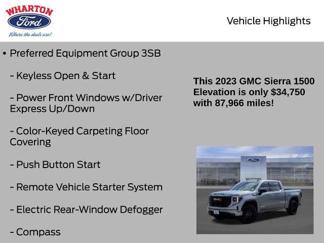 Used 2023 GMC Sierra 1500 Elevation w/ X31 Off-Road Package AWD/4WD image 11