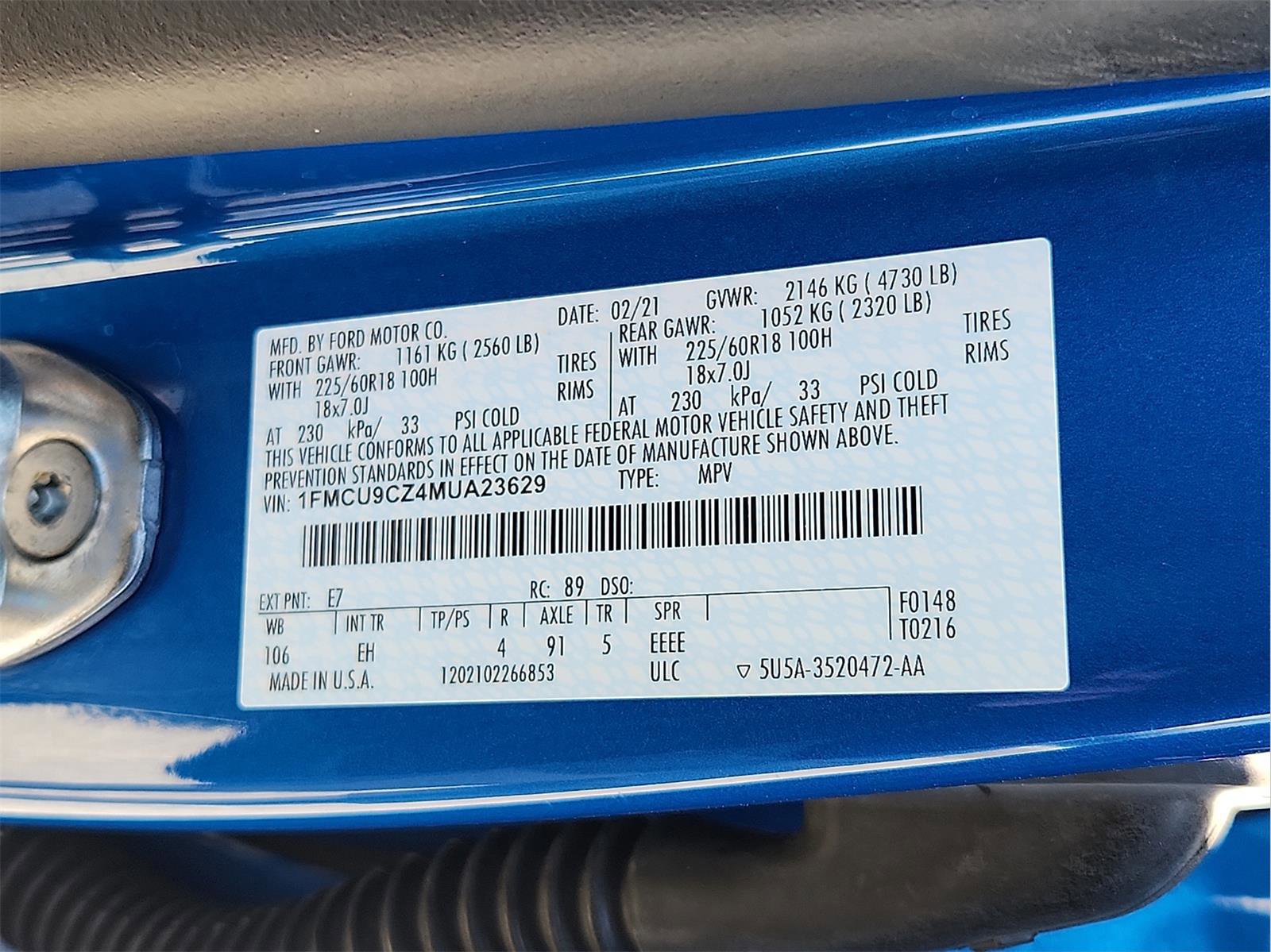 Certified 2021 Ford Escape SEL image 11