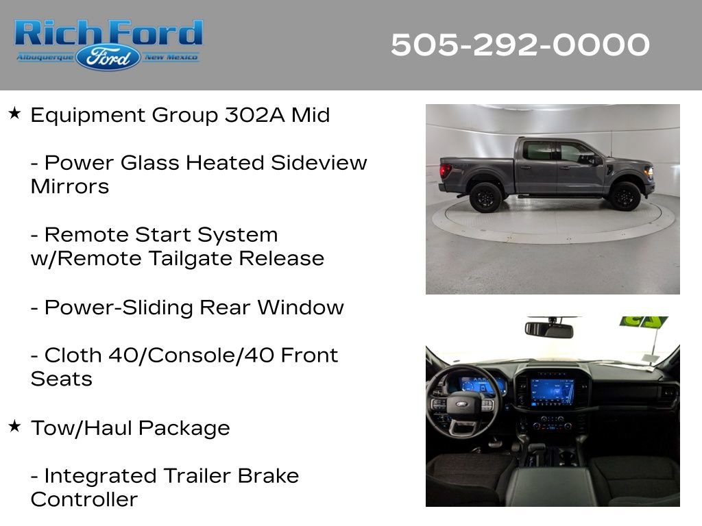 Certified 2024 Ford F150 XLT w/ Equipment Group 302A MID image 22