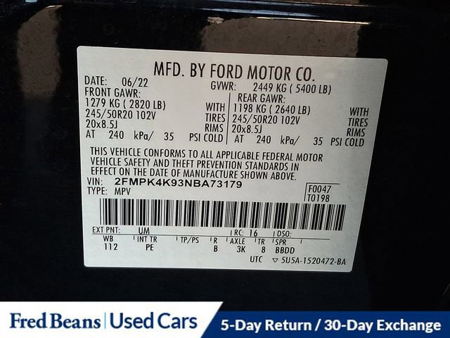 Certified 2022 Ford Edge Titanium w/ Equipment Group 301A image 27