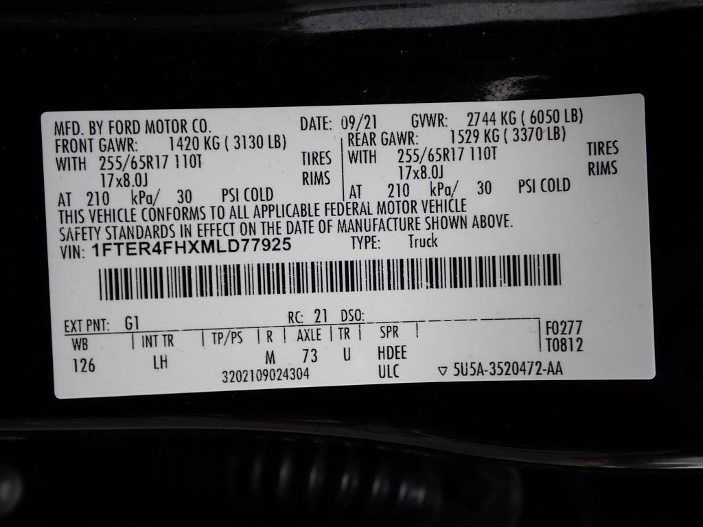 Certified 2021 Ford Ranger XLT w/ Equipment Group 301A Mid AWD/4WD image 44