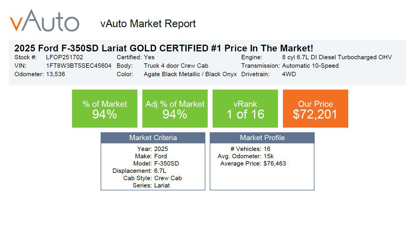 Certified 2025 Ford F350 Lariat w/ Black Appearance Package image 9