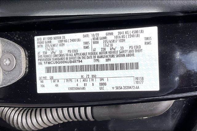 Certified 2022 Ford Escape SE AWD/4WD image 35