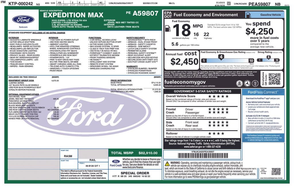 Certified 2023 Ford Expedition Max Limited AWD/4WD image 33