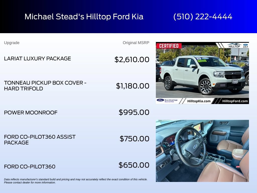 Certified 2023 Ford Maverick Lariat w/ Lariat Luxury Package FWD image 6