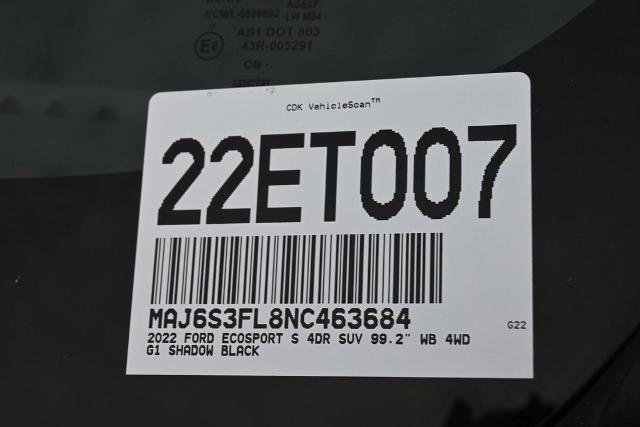 Certified 2022 Ford EcoSport S image 34