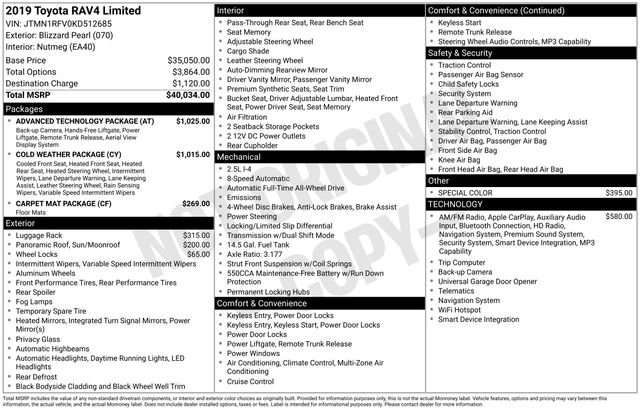 Used 2019 Toyota RAV4 Limited w/ Advanced Technology Package image 26