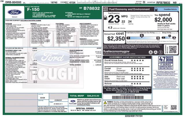 Certified 2024 Ford F150 Platinum w/ Equipment Group 702A High AWD/4WD image 6
