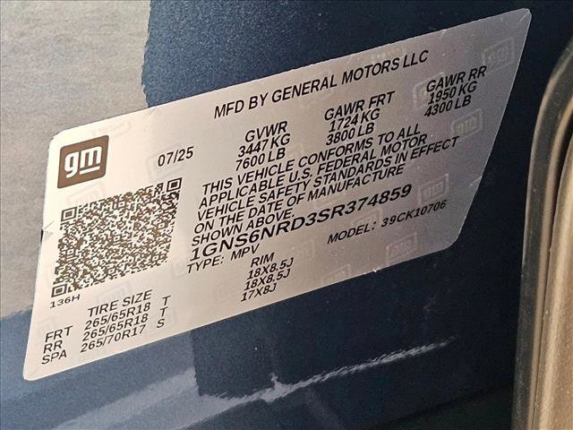 Used 2025 Chevrolet Tahoe LT w/ Comfort Package image 27