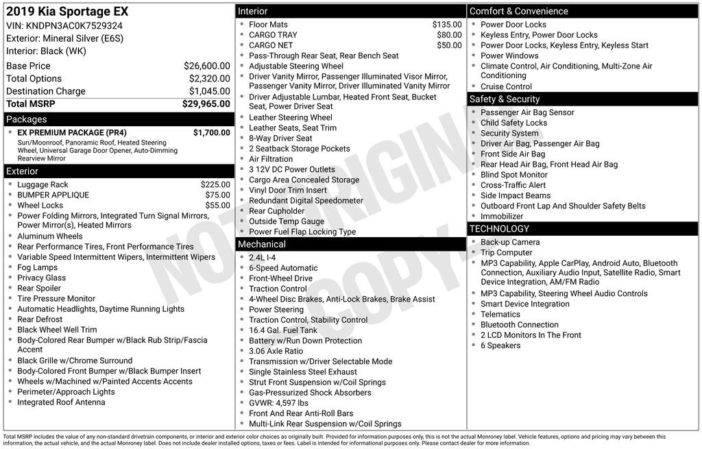 Used 2019 Kia Sportage EX w/ EX Premium Package FWD image 5