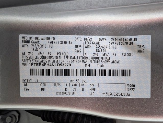 Certified 2022 Ford Ranger Lariat w/ Equipment Group 501A High image 11