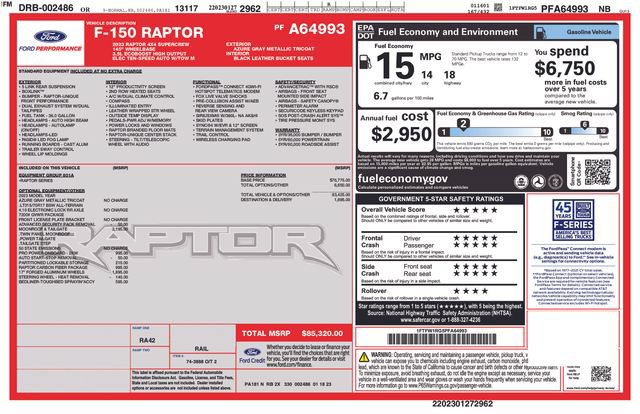 Certified 2023 Ford F150 Raptor w/ Raptor Carbon Fiber Package AWD/4WD image 5