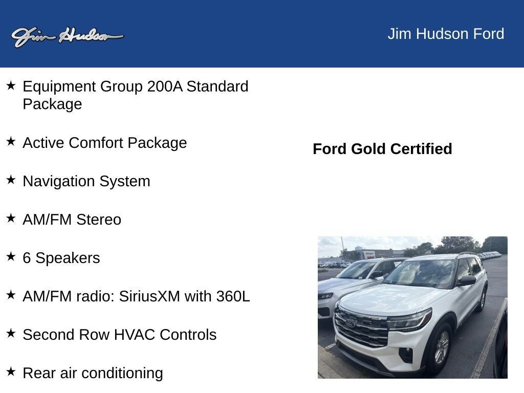 Certified 2025 Ford Explorer Active w/ Active Comfort Package RWD image 11