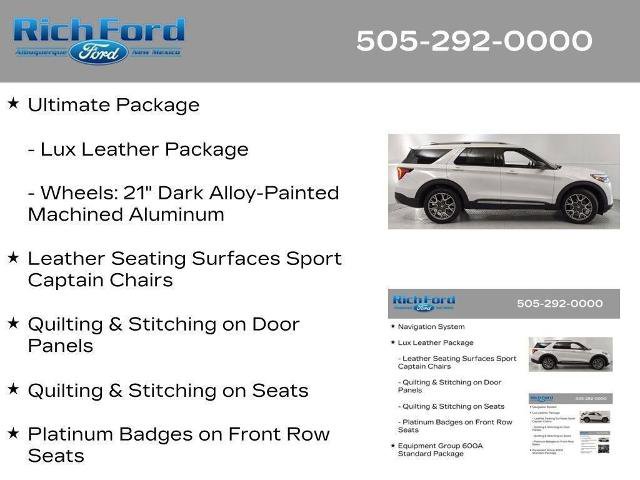 Certified 2025 Ford Explorer Platinum w/ Ultimate Package AWD/4WD image 30