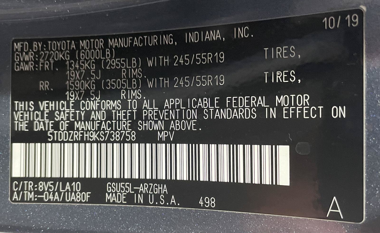 Used 2019 Toyota Highlander Limited AWD/4WD image 45