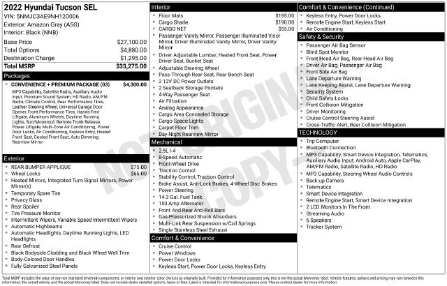 Used 2022 Hyundai Tucson SEL w/ Convenience + Premium Package FWD image 19