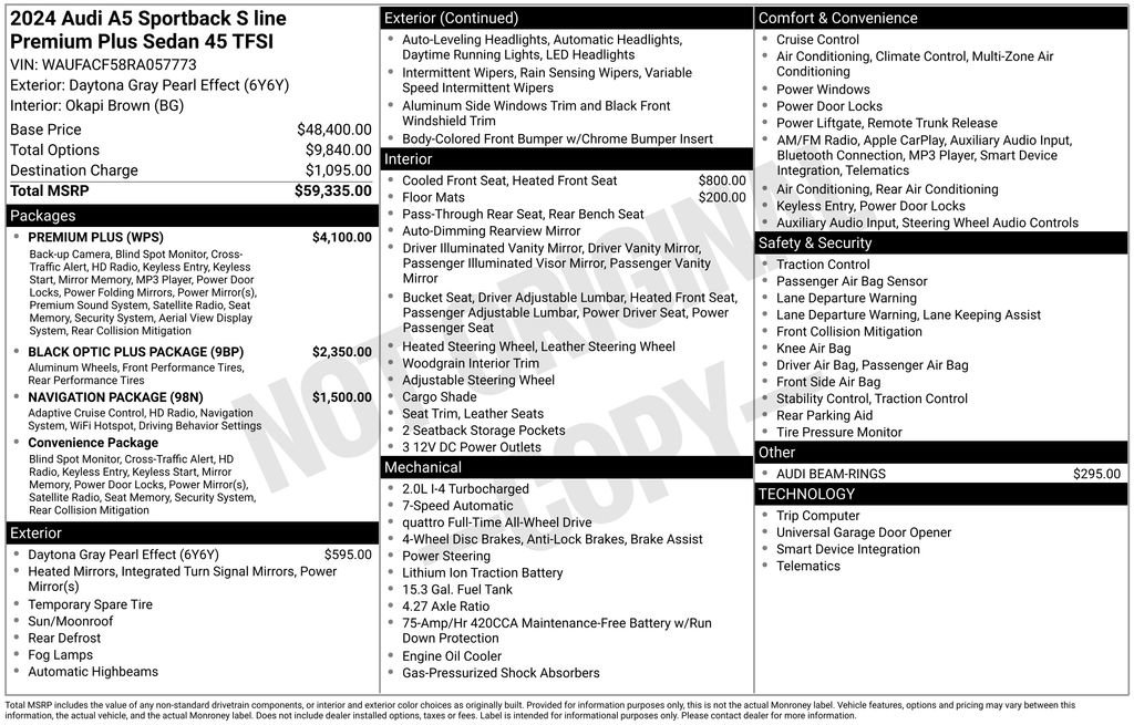 Used 2024 Audi A5 2.0T Premium Plus w/ Premium Plus image 5