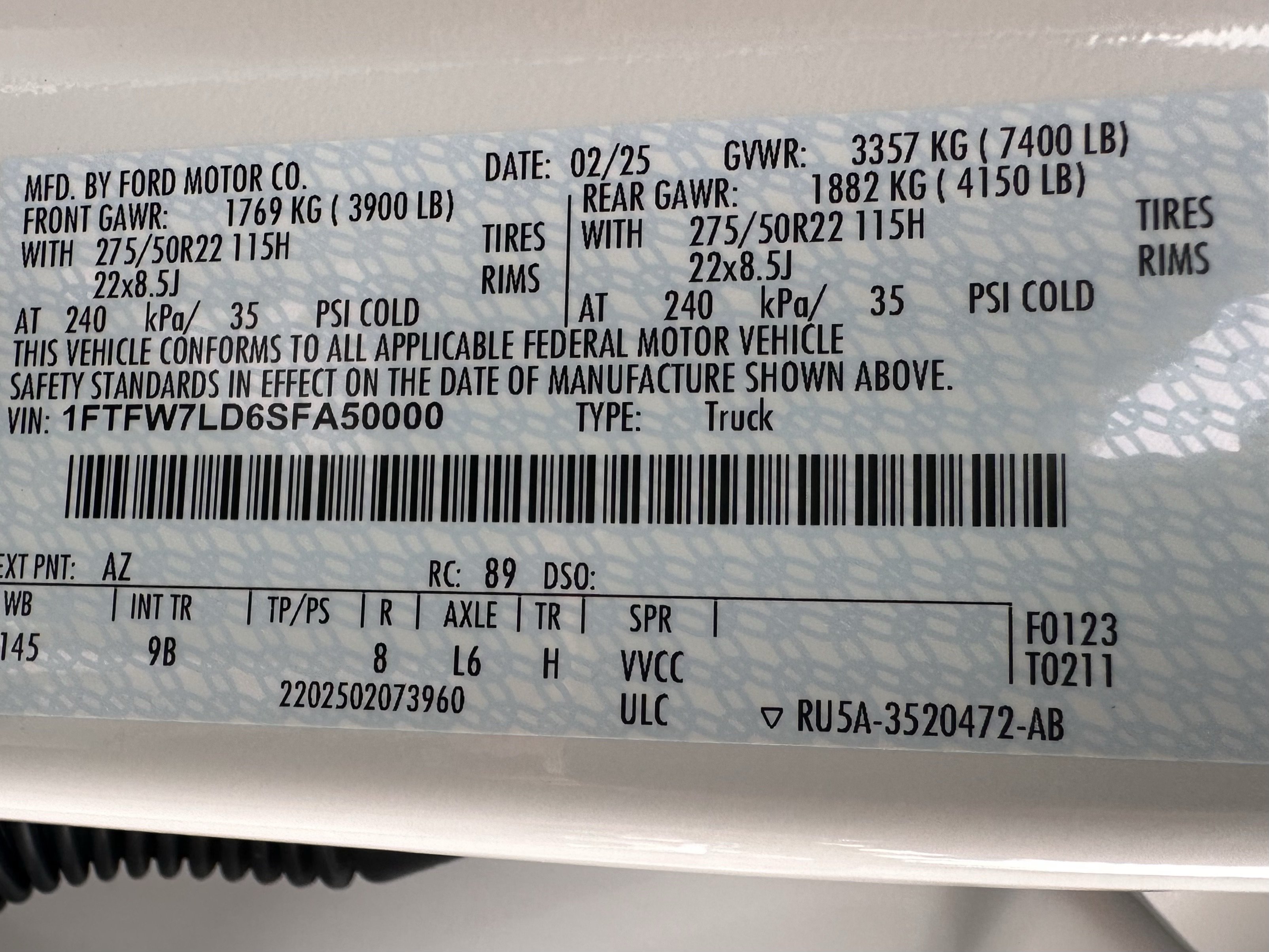 Certified 2025 Ford F150 Platinum w/ Equipment Group 702A High AWD/4WD image 35