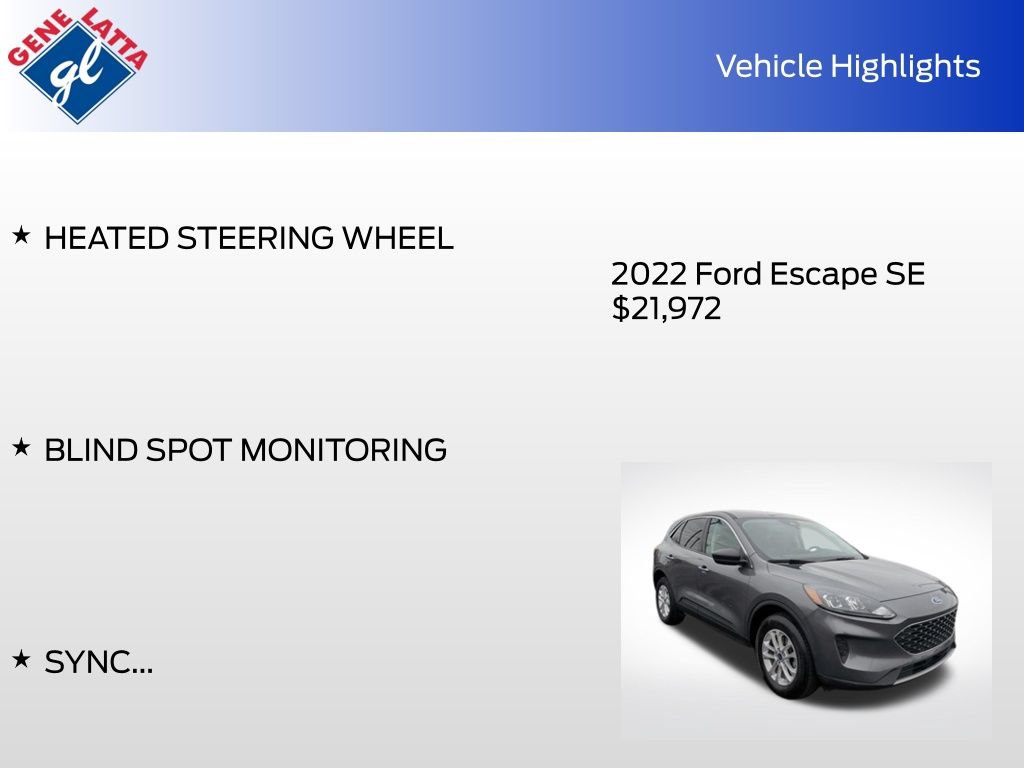 Certified 2022 Ford Escape SE w/ Cold Weather Package AWD/4WD image 32