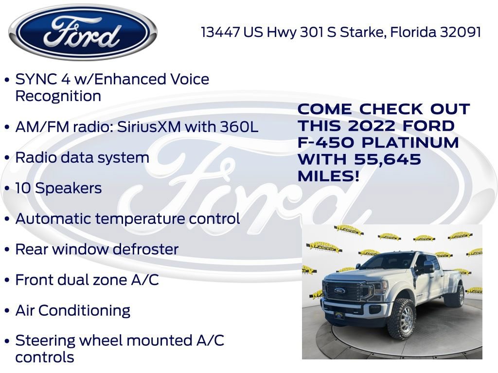 Certified 2022 Ford F450 Platinum w/ FX4 Off-Road Package image 22