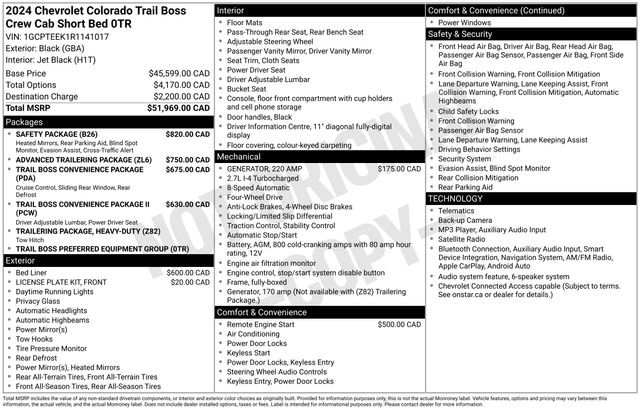 Used 2024 Chevrolet Colorado Trail Boss w/ Safety Package AWD/4WD image 34