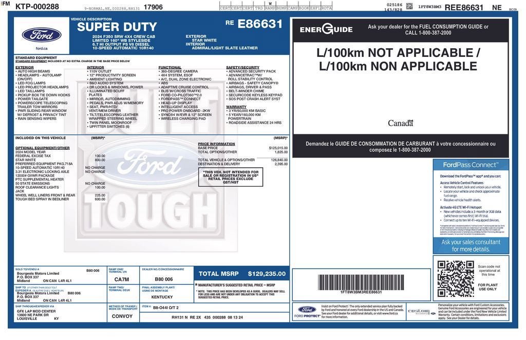Certified 2024 Ford F350 Limited AWD/4WD image 35