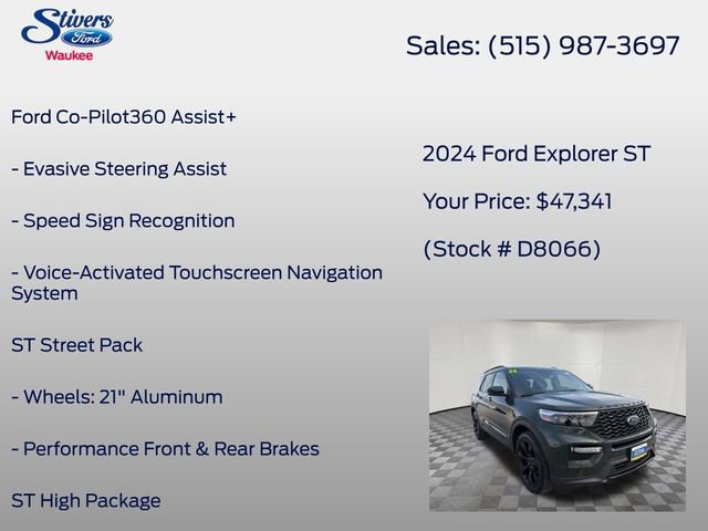 Certified 2024 Ford Explorer ST w/ Equipment Group 401A image 15