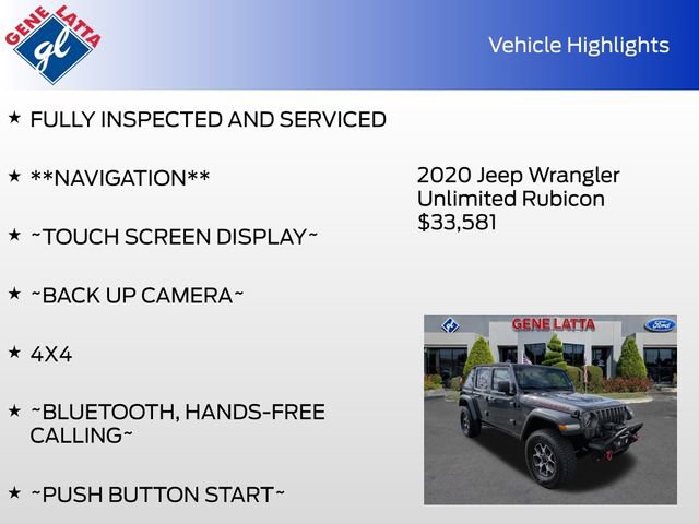 Used 2020 Jeep Wrangler Unlimited Rubicon AWD/4WD image 33