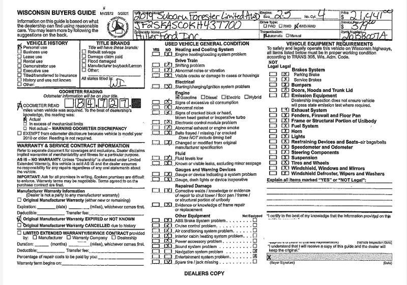 Used 2019 Subaru Forester Limited w/ Popular Package #3 image 41