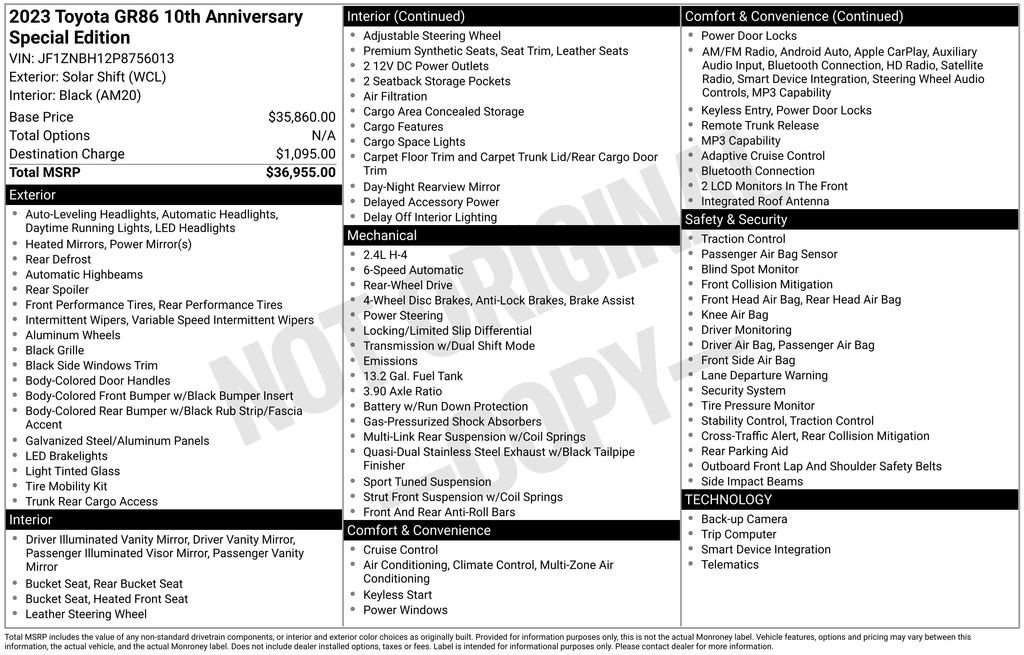 Used 2023 Toyota GR86 10th Anniversary SE RWD video 2