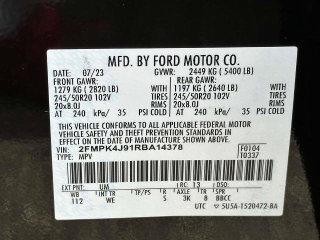 Certified 2024 Ford Edge ST-Line AWD/4WD image 30