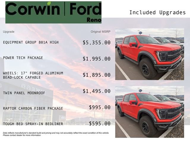 Certified 2021 Ford F150 Raptor w/ Equipment Group 801A High image 3