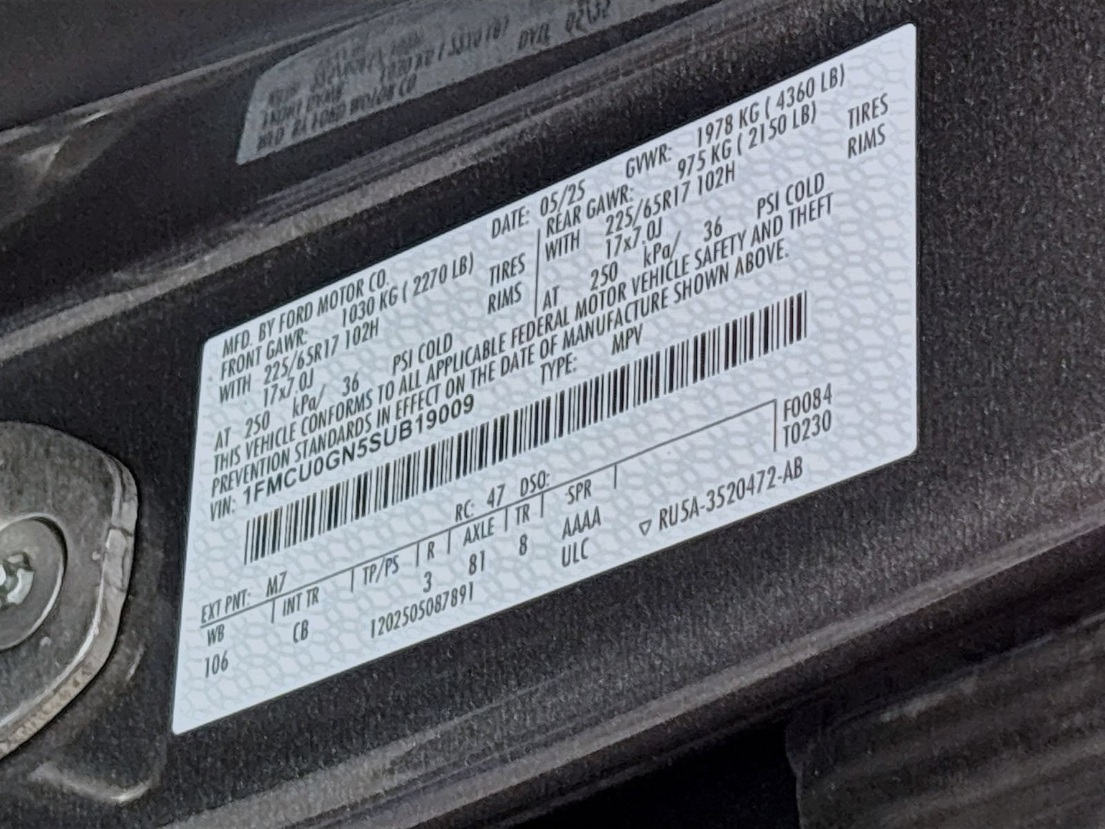 Certified 2025 Ford Escape Active FWD image 30