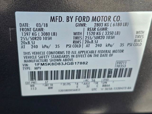 Certified 2018 Ford Explorer XLT w/ Equipment Group 202A AWD/4WD image 34
