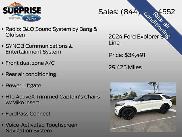 Certified 2024 Ford Explorer ST-Line w/ Class IV Trailer Tow Package RWD image 17