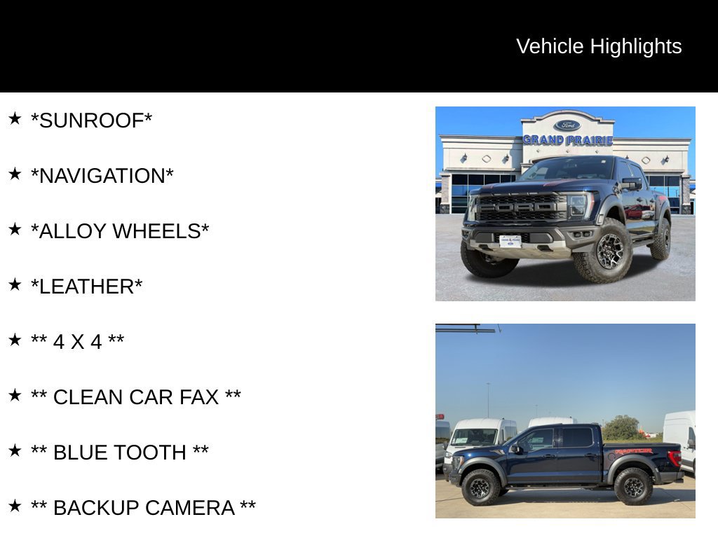 Certified 2023 Ford F150 Raptor AWD/4WD image 4