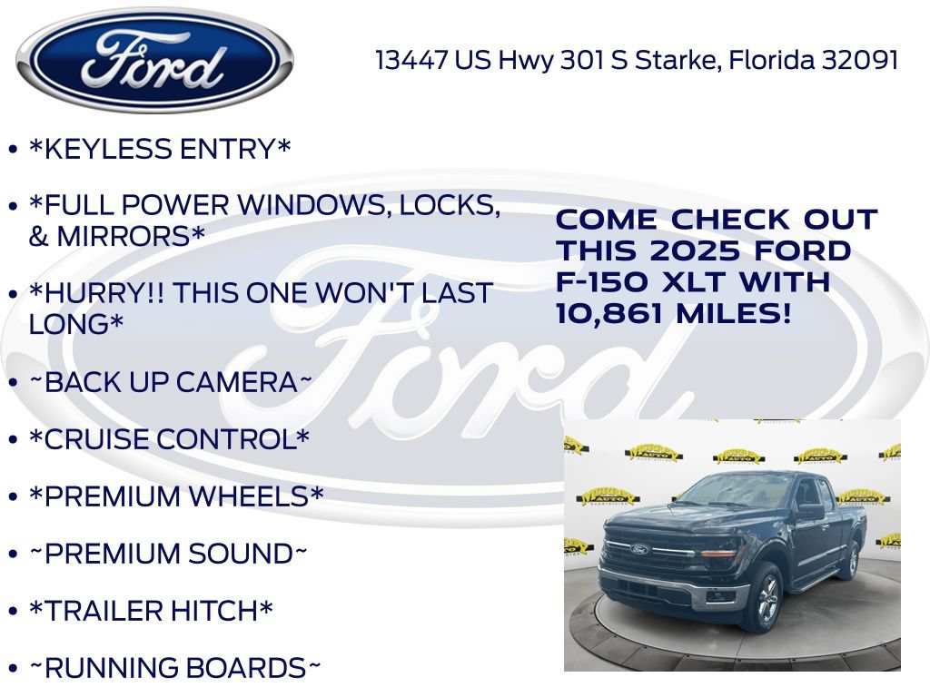 Certified 2025 Ford F150 XLT w/ Equipment Group 301A Standard RWD image 12