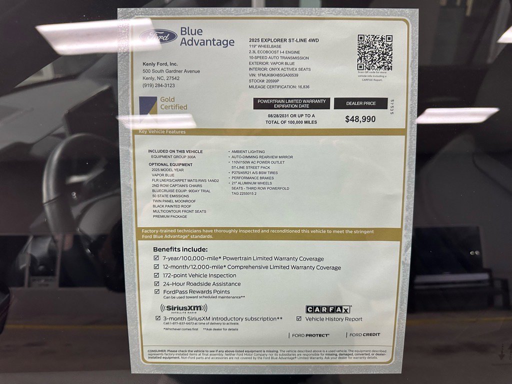 Certified 2025 Ford Explorer ST-Line w/ Premium Package image 6