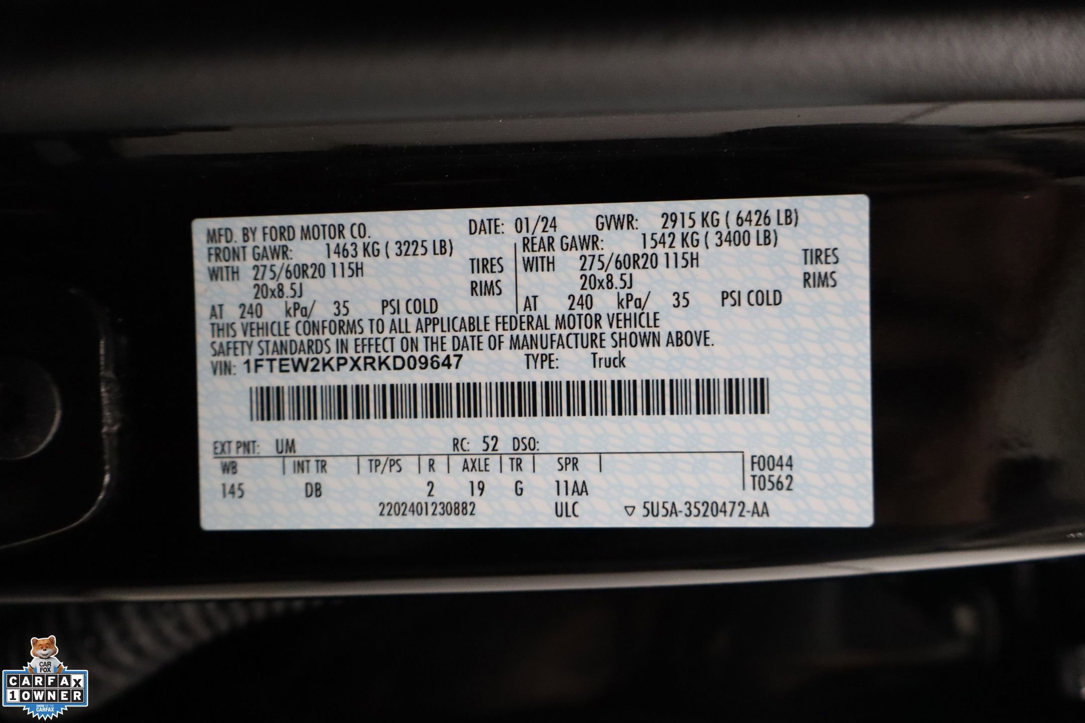 Certified 2024 Ford F150 STX w/ STX Black Appearance Package RWD image 31