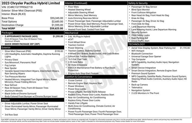 Used 2023 Chrysler Pacifica Limited w/ S Appearance Package FWD image 3