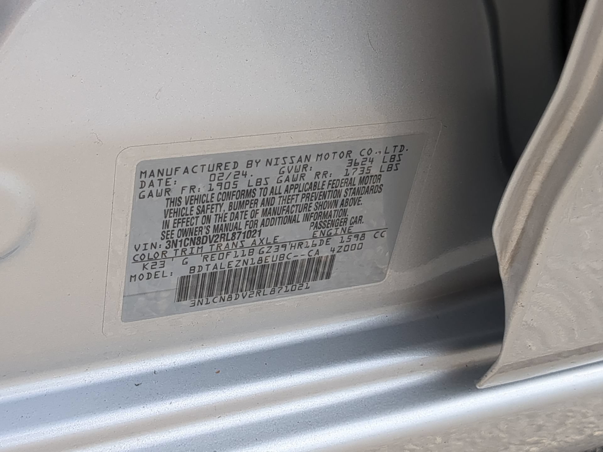 Used 2024 Nissan Versa S w/ S Plus Package FWD image 68
