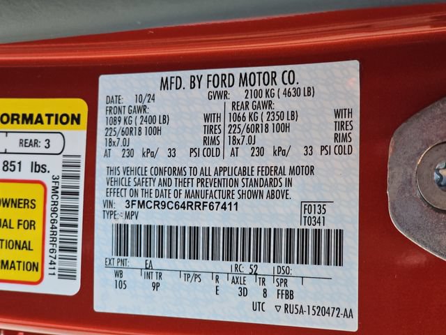 Certified 2024 Ford Bronco Sport Outer Banks AWD/4WD image 38