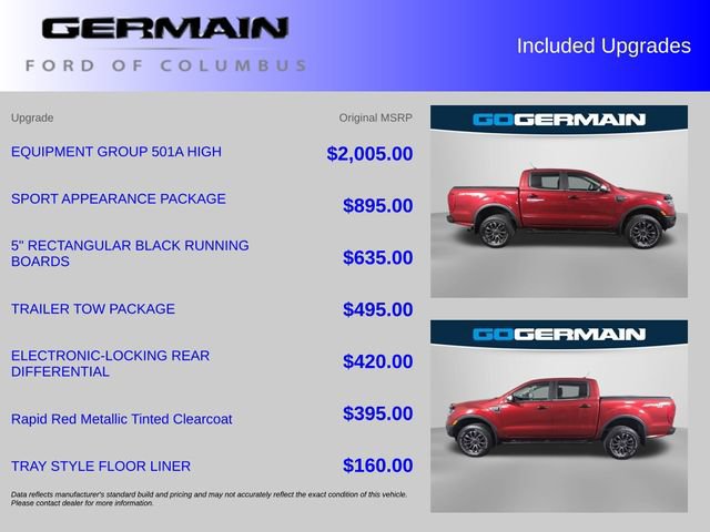 Certified 2021 Ford Ranger Lariat w/ Equipment Group 501A High AWD/4WD image 38