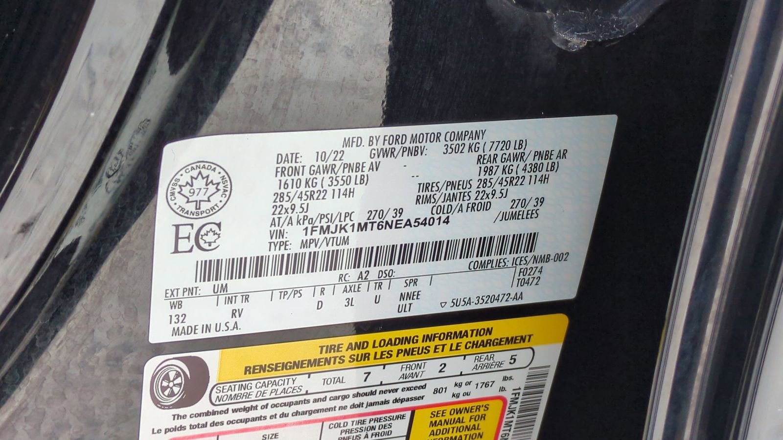 Certified 2022 Ford Expedition Max Platinum image 40