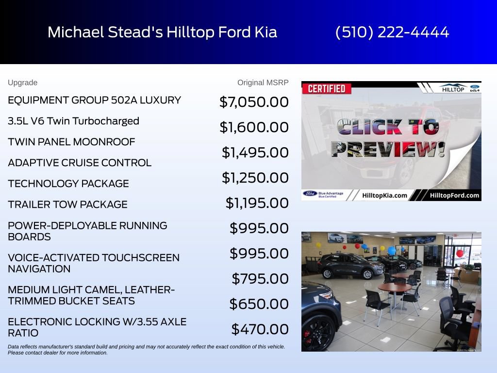 Certified 2019 Ford F150 Lariat w/ Equipment Group 502A Luxury RWD image 6