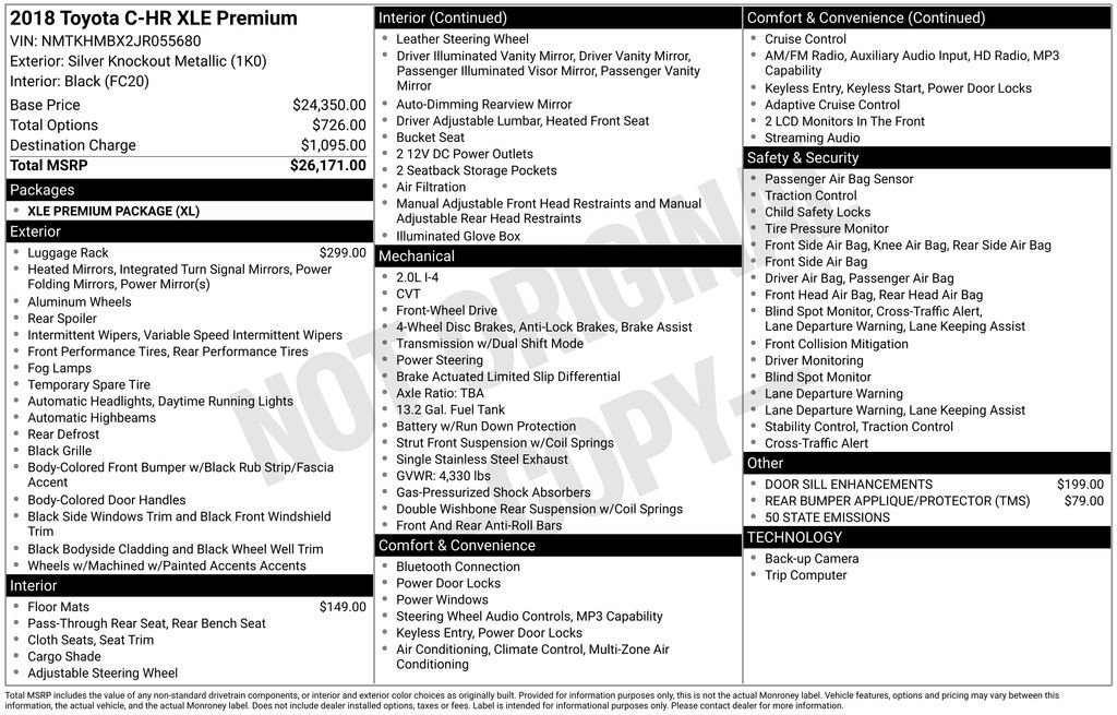 Used 2018 Toyota C-HR XLE image 3