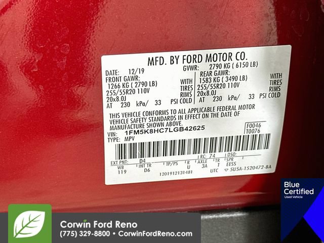 Certified 2020 Ford Explorer Platinum w/ Premium Technology Package AWD/4WD image 40