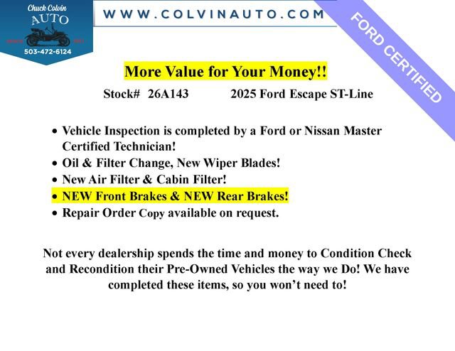 Certified 2025 Ford Escape ST-Line Select AWD/4WD image 7